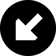 Circle Arrow Down Left Stencil Svg Design File, Free Vectors File